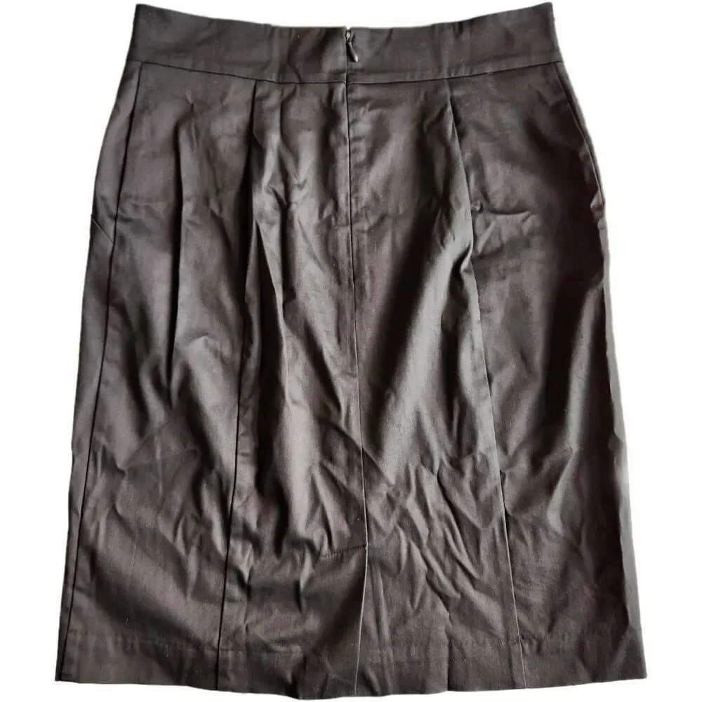 Worthington women's size 8 black pencil skirt textured Moto slim fit tight offic
